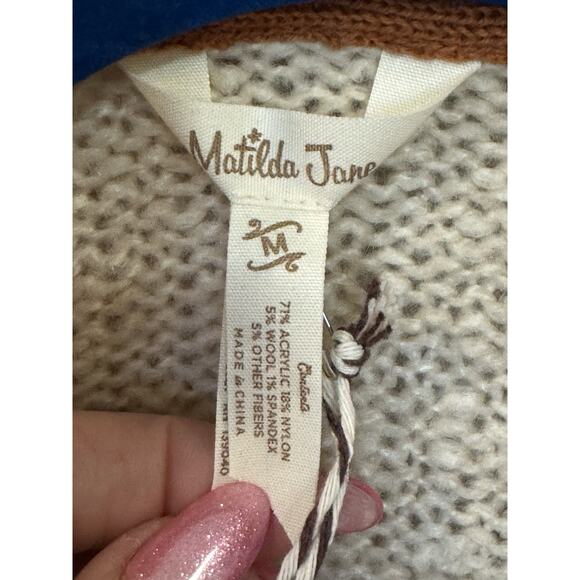 Matilda Jane Just Imagine Stephanie Women Cardigan Sweater Sz M Wool Blend - Picture 3 of 7